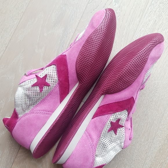 CONVERSE TARGA OX 1984 RE-ISSUE suede Sneakers pink/red SIZE 11 men - Picture 8 of 9